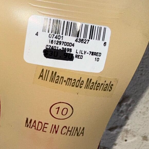 RED GLITTER Strides Of Shine Glitter Block Heels SZ 10 - Picture 7 of 10